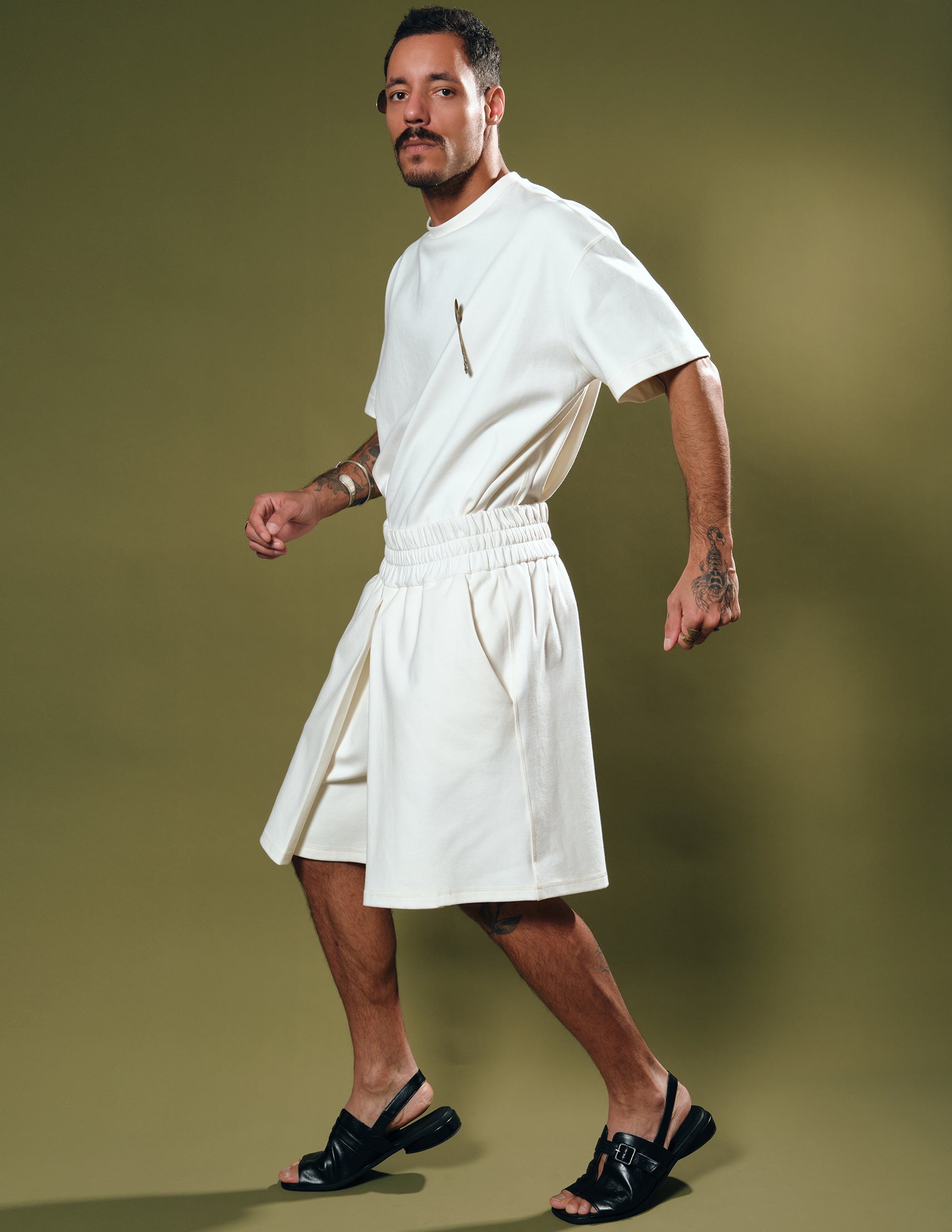 BERMUDA RIACHO OFF-WHITE