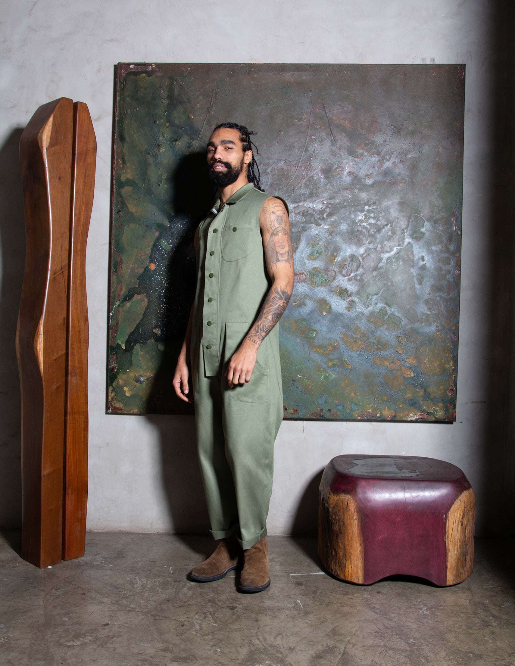 MACACÃO CHAN SARJA VERDE