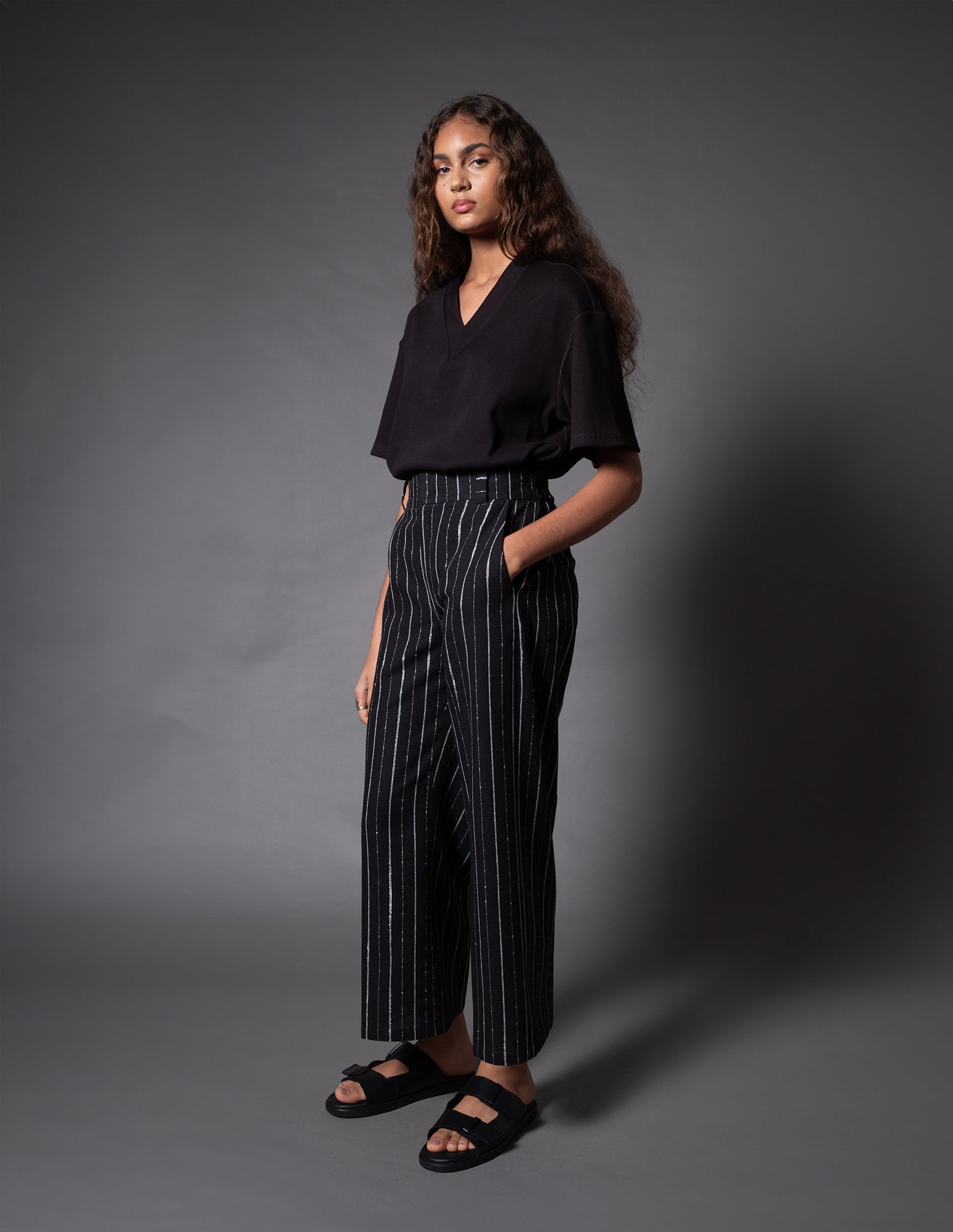 CALÇA PAULISTA PRETA RISCA