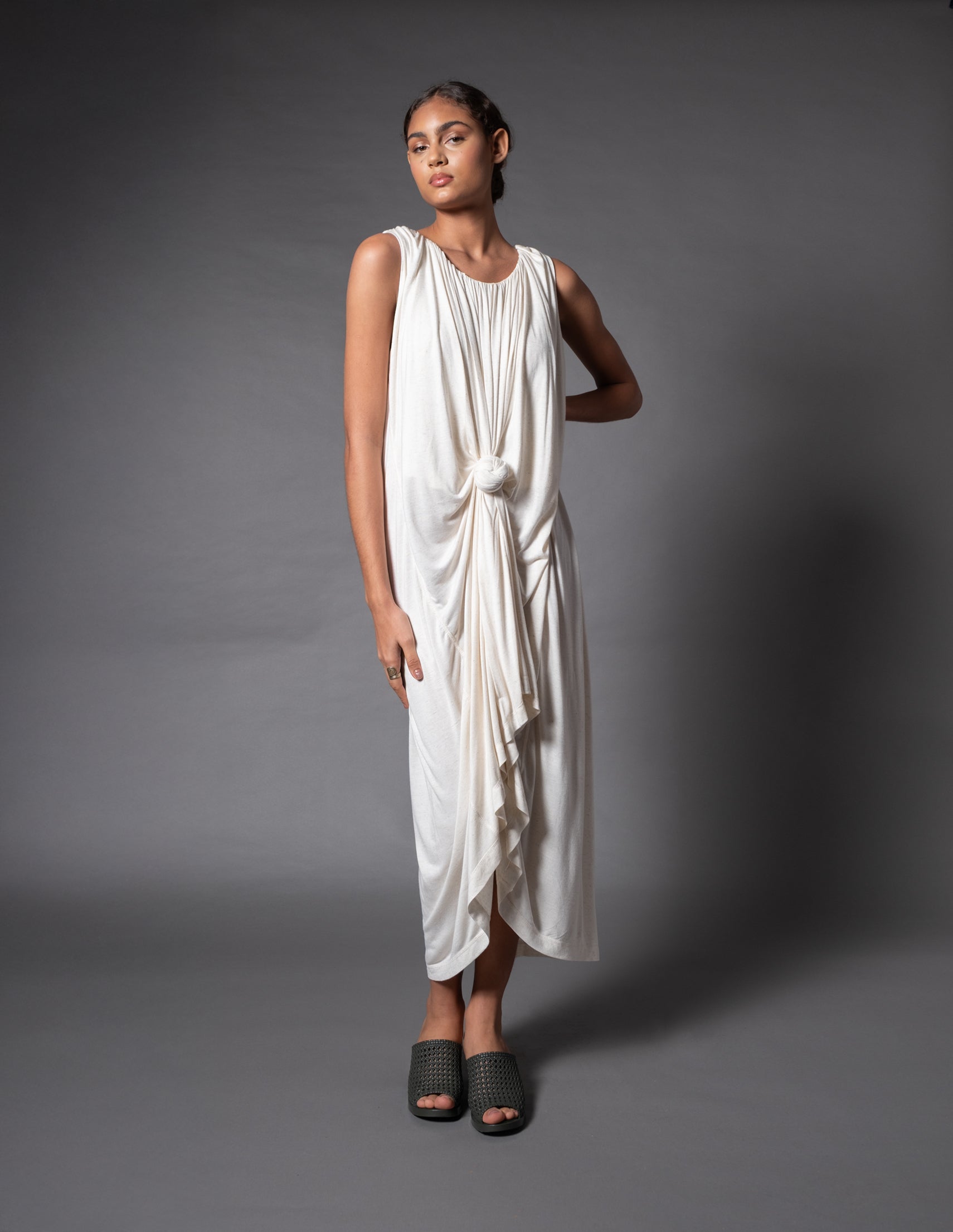 VESTIDO LÊ LINHO OFF-WHITE