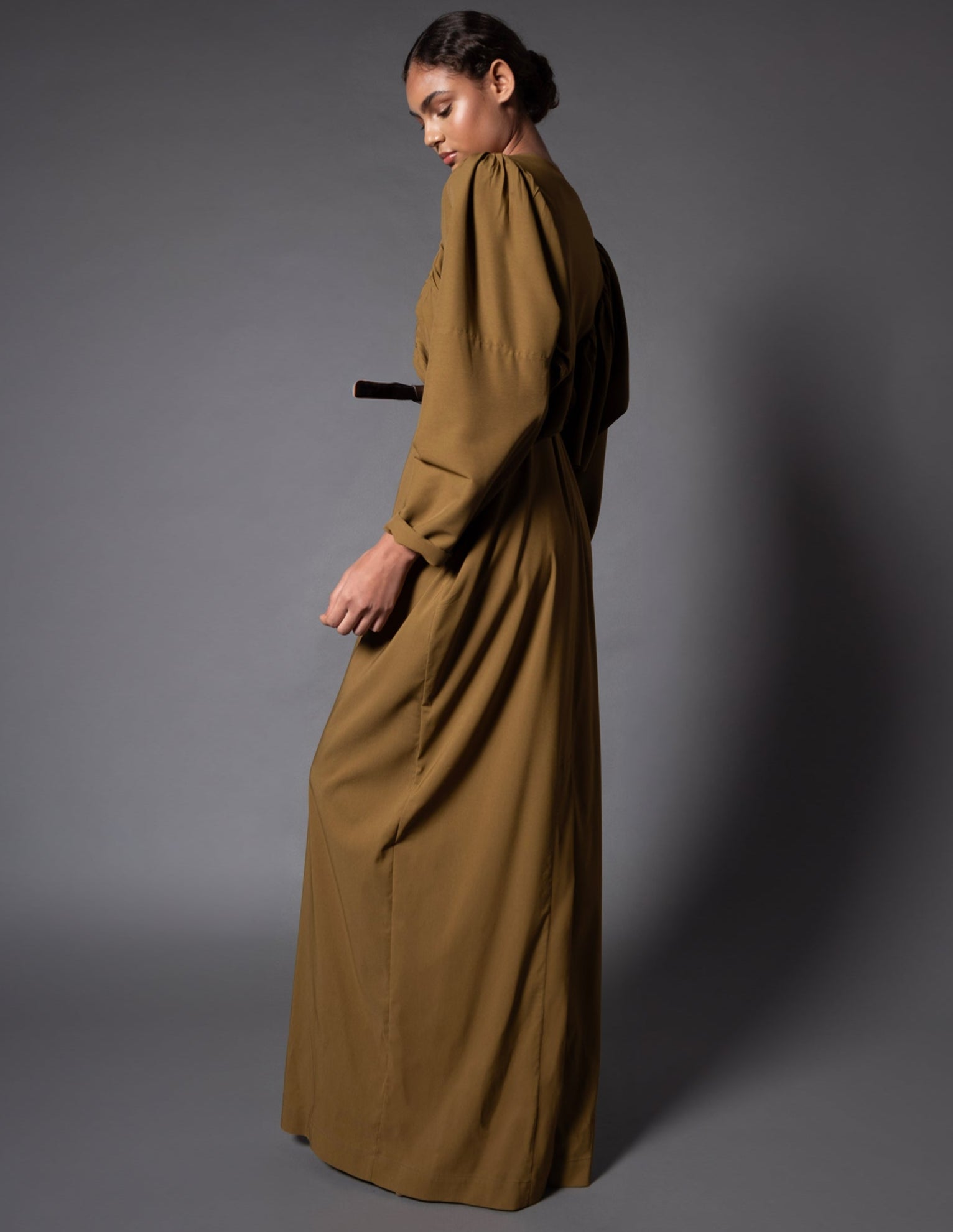 VESTIDO TALIZE MOSTARDA