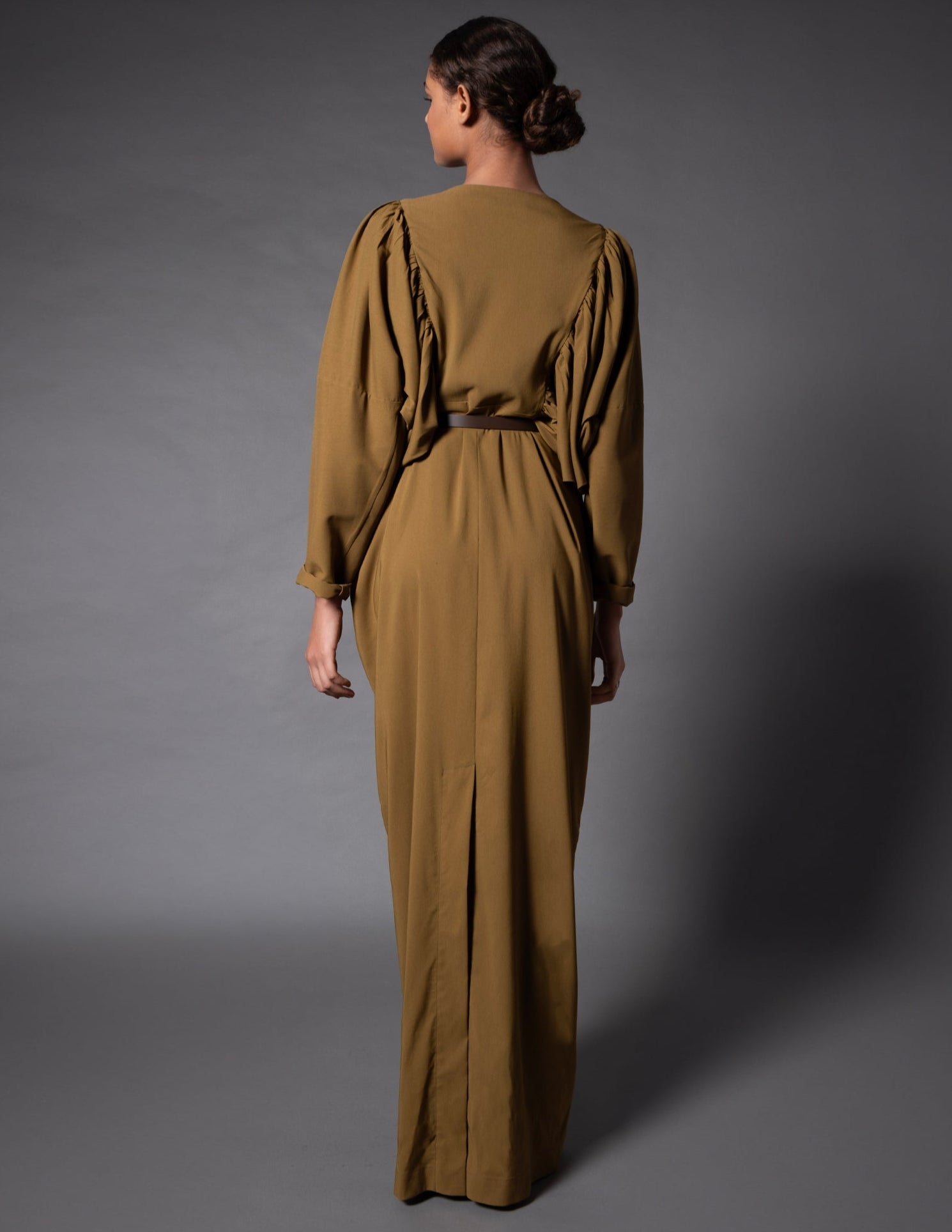 VESTIDO TALIZE MOSTARDA