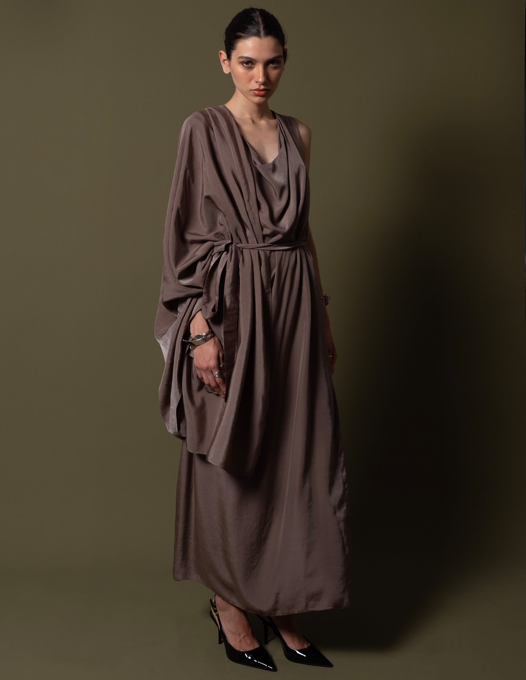 VESTIDO EMILIE MARROM SCARF