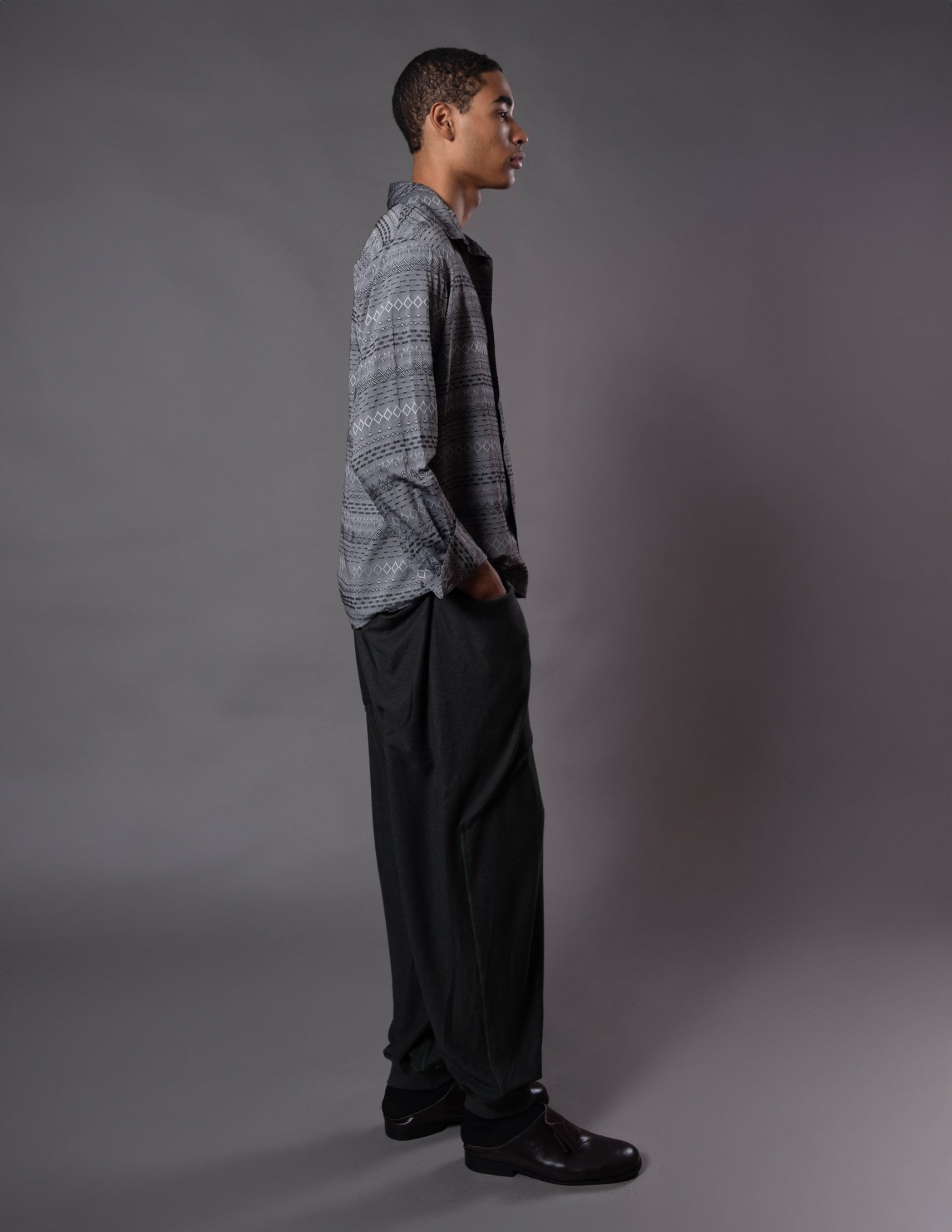 CAMISA PREÁ JACQUARD CINZA