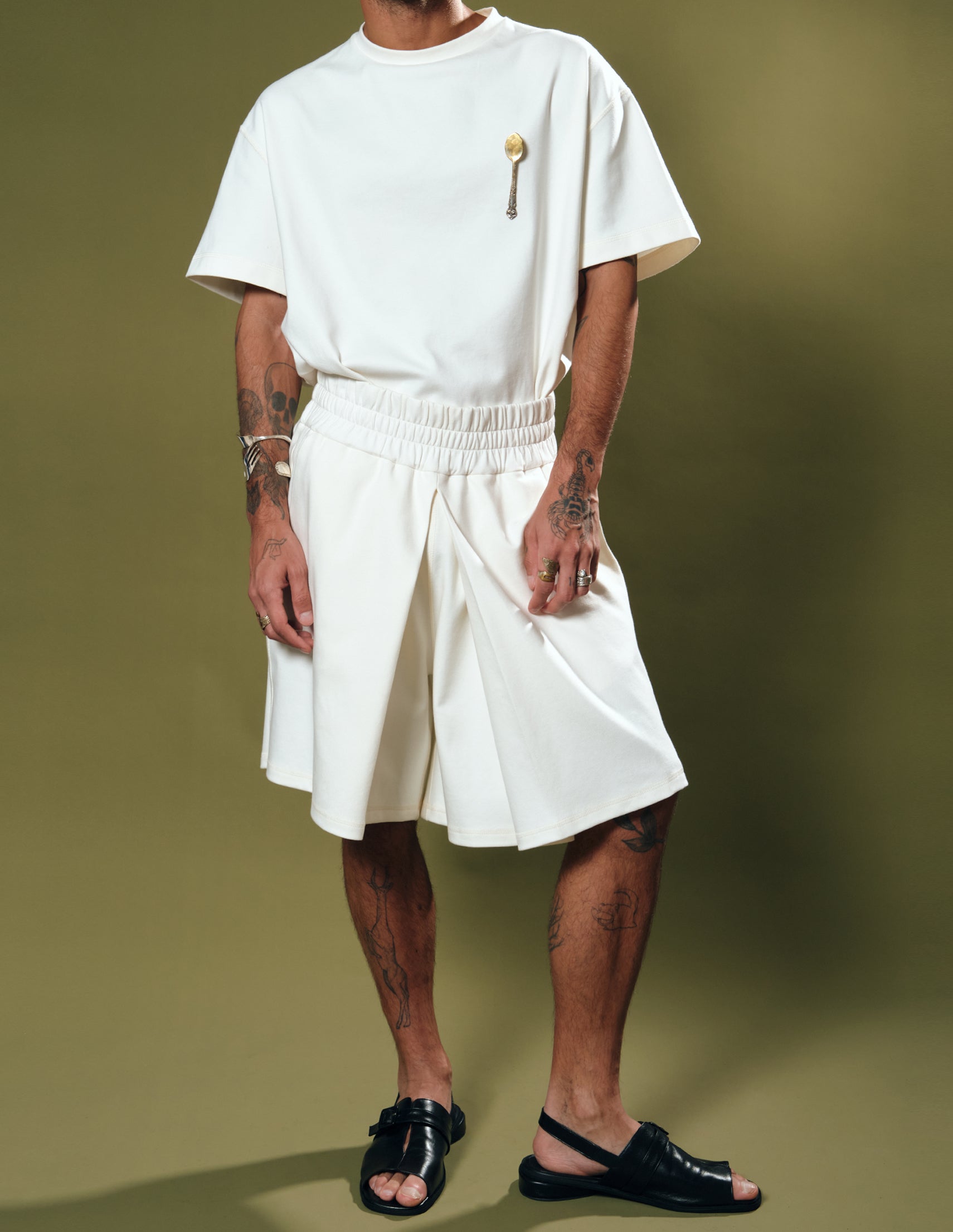 BERMUDA RIACHO OFF-WHITE