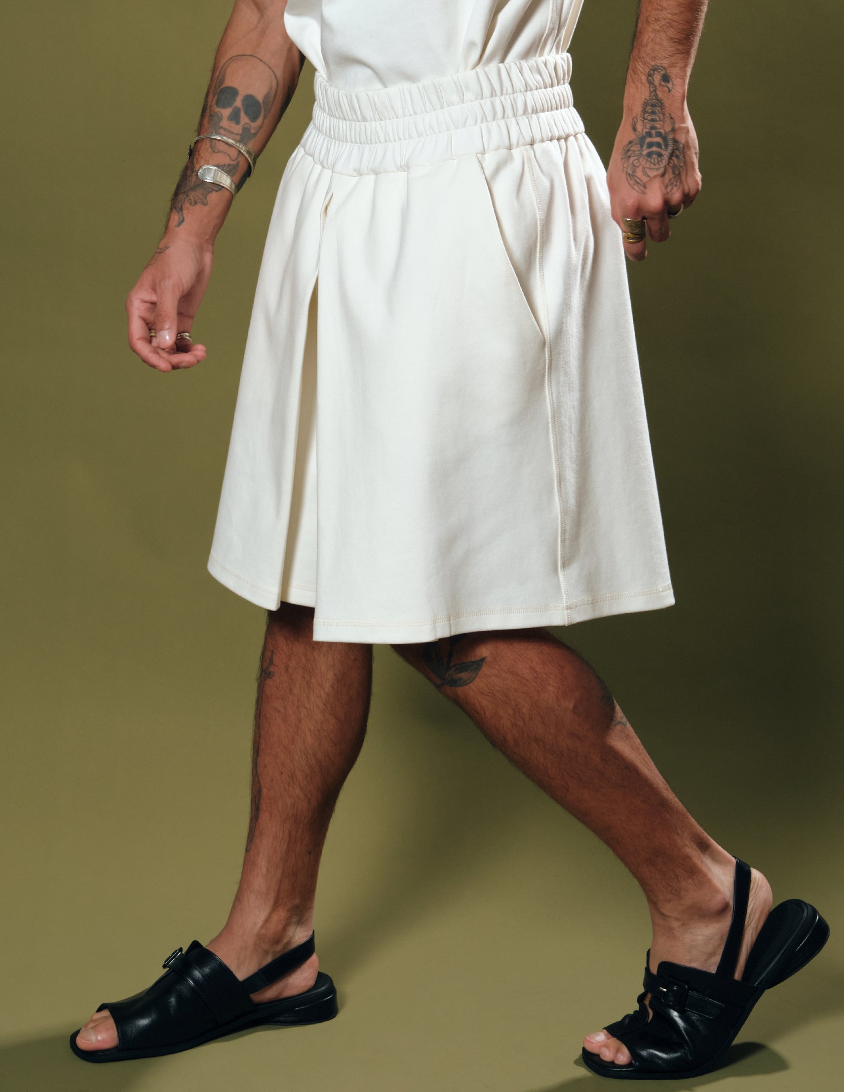 BERMUDA RIACHO OFF-WHITE