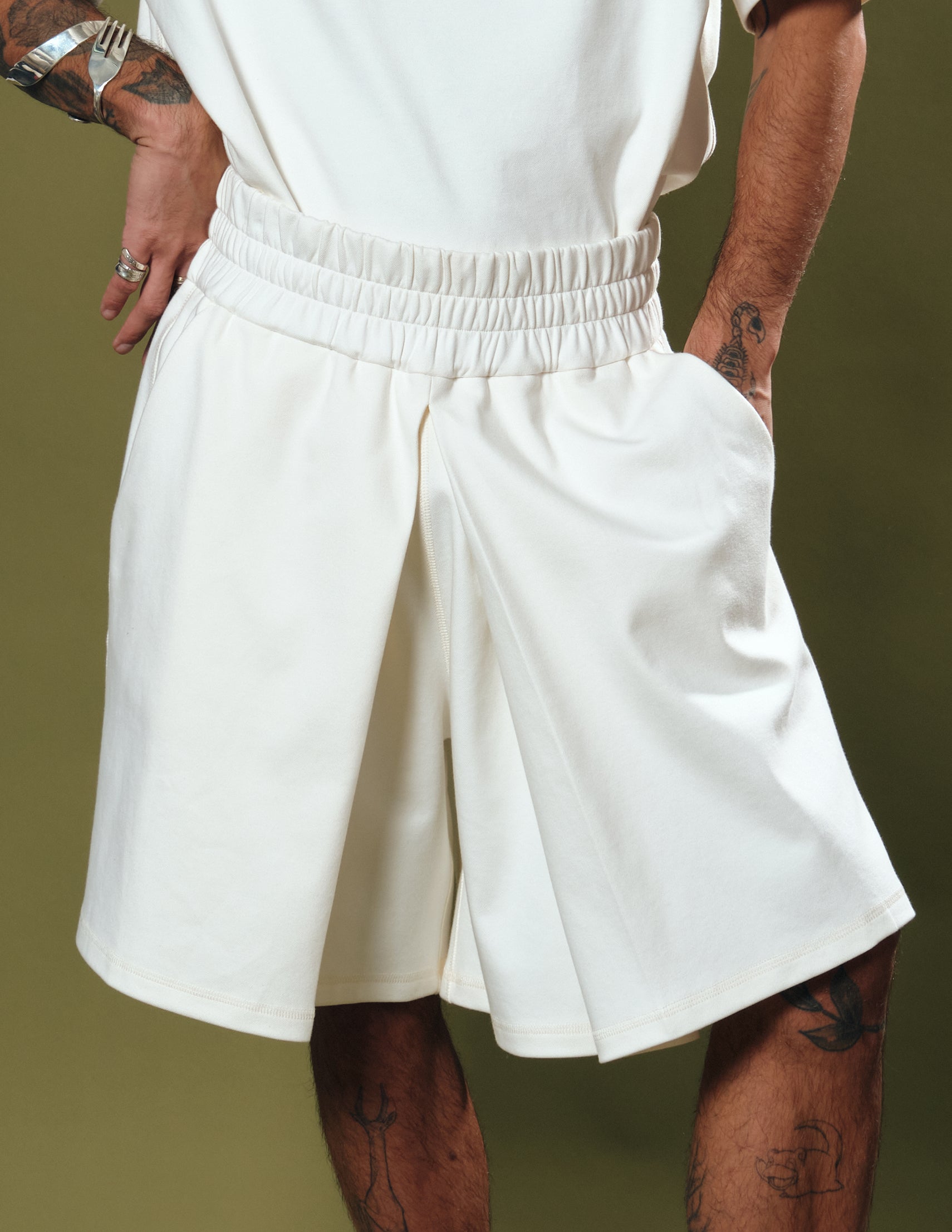 BERMUDA RIACHO OFF-WHITE